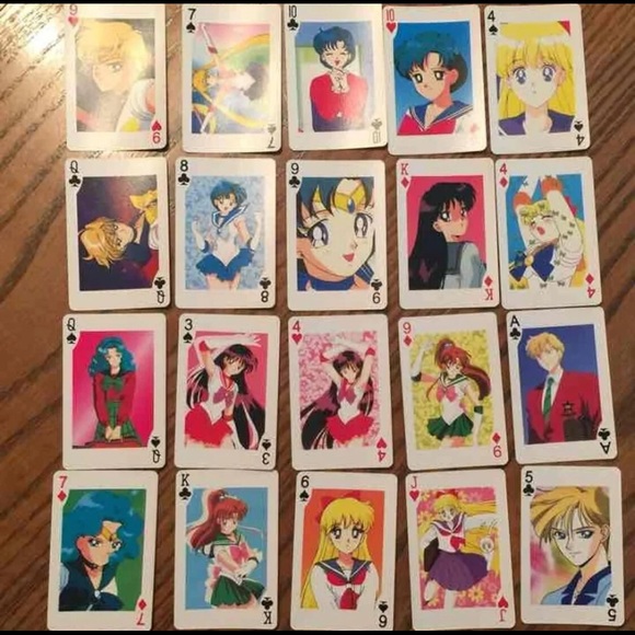 SailorMoon 2 Decks of Playing Cards & 6 Gold Cards - Picture 3 of 13